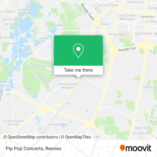 Pip Pop Concerts map