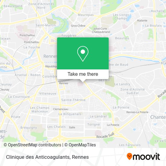 Clinique des Anticoagulants map