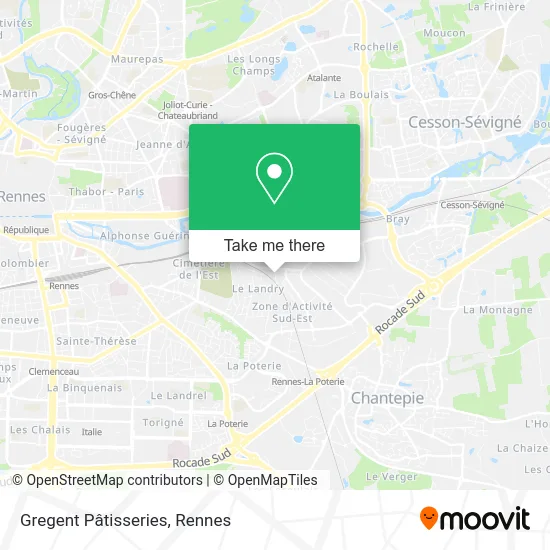 Gregent Pâtisseries map