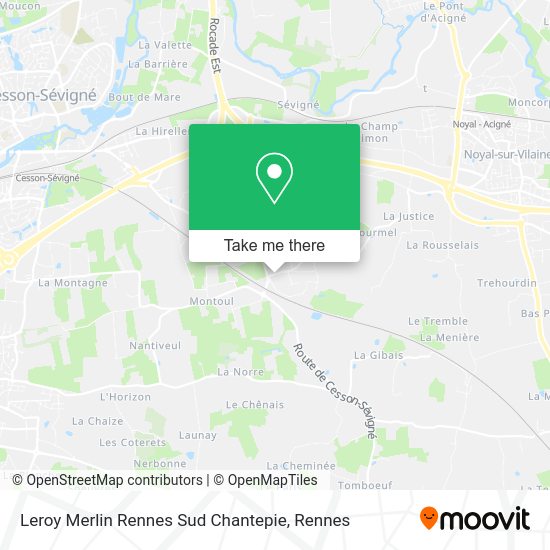 Leroy Merlin Rennes Sud Chantepie map