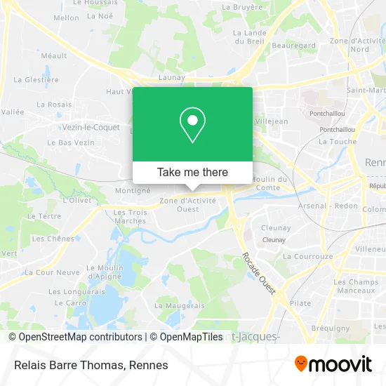 Relais Barre Thomas map