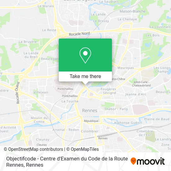 Objectifcode - Centre d'Examen du Code de la Route Rennes map