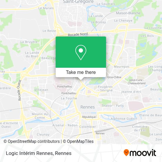 Logic Intérim Rennes map