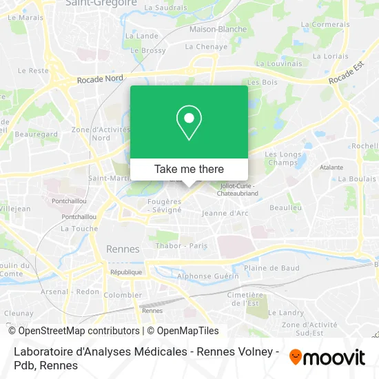 Laboratoire d'Analyses Médicales - Rennes Volney - Pdb map