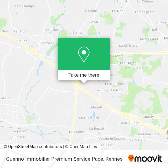 Guenno Immobilier Premium Service Pacé map