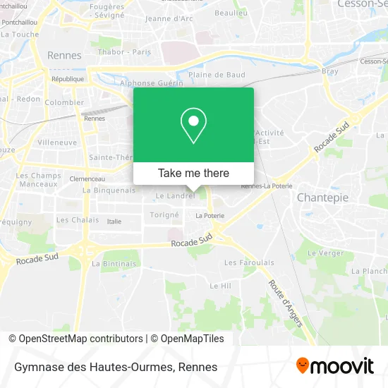 Gymnase des Hautes-Ourmes map
