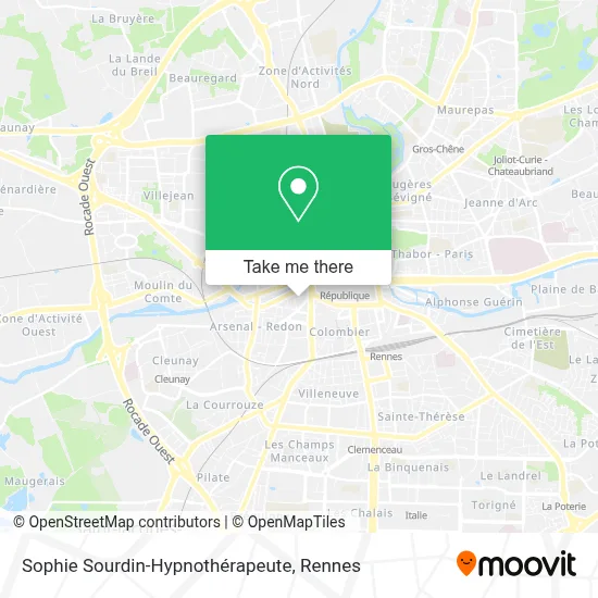 Sophie Sourdin-Hypnothérapeute map