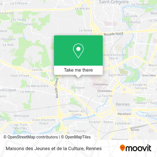 Maisons des Jeunes et de la Culture map