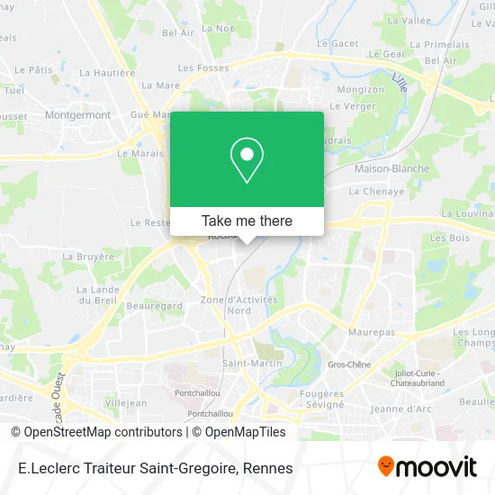 E.Leclerc Traiteur Saint-Gregoire map