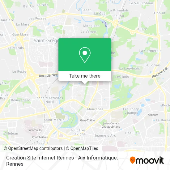 Création Site Internet Rennes - Aix Informatique map