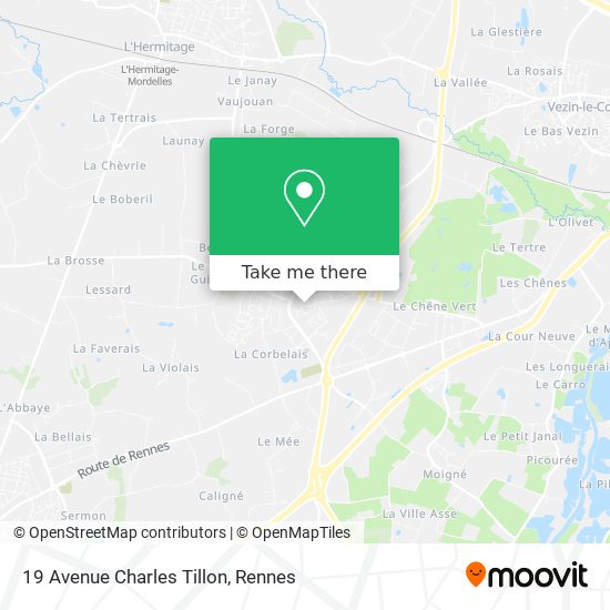 Mapa 19 Avenue Charles Tillon