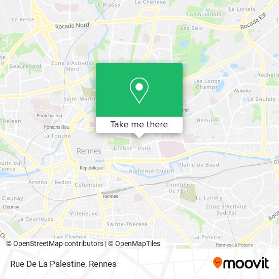 Mapa Rue De La Palestine
