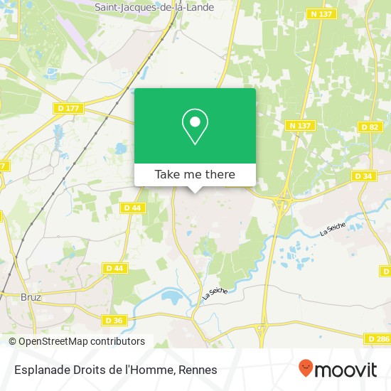 Esplanade Droits de l'Homme map