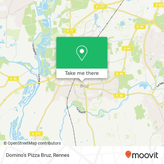 Domino's Pizza Bruz map