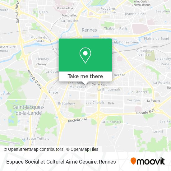 Mapa Espace Social et Culturel Aimé Césaire