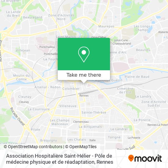 Association Hospitalière Saint-Hélier  - Pôle de médecine physique et de réadaptation map