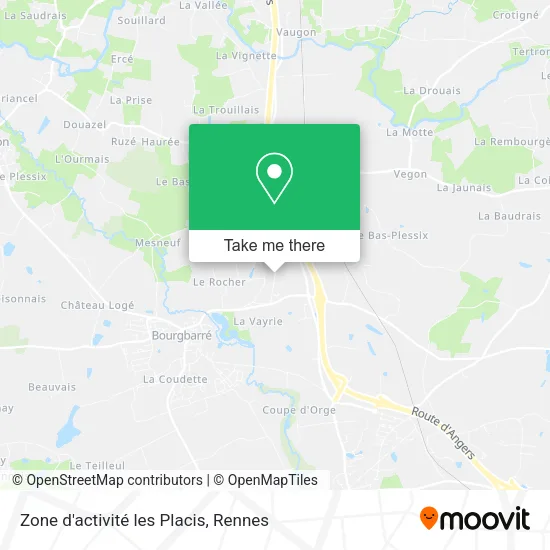 Zone d'activité les Placis map