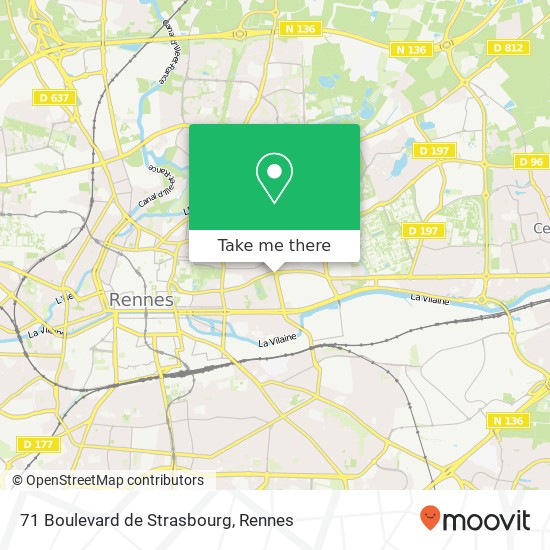 Mapa 71 Boulevard de Strasbourg