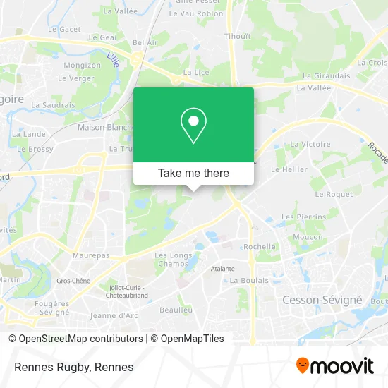 Rennes Rugby map