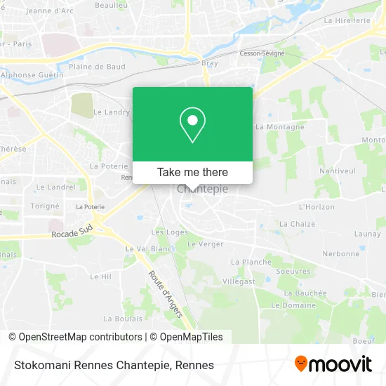 Stokomani Rennes Chantepie map