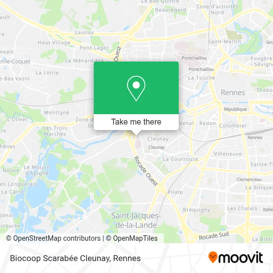 Biocoop Scarabée Cleunay map