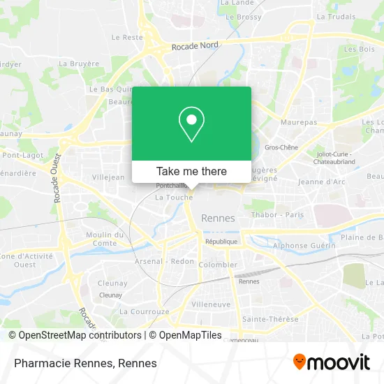 Pharmacie Rennes map