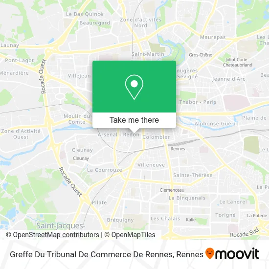 Greffe Du Tribunal De Commerce De Rennes map