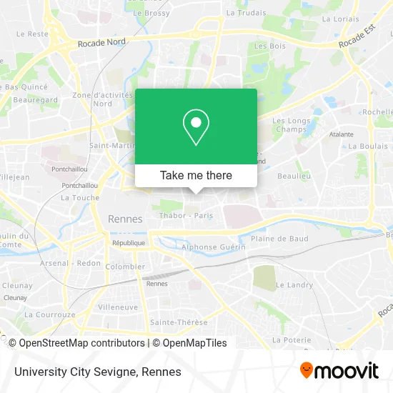 University City Sevigne map