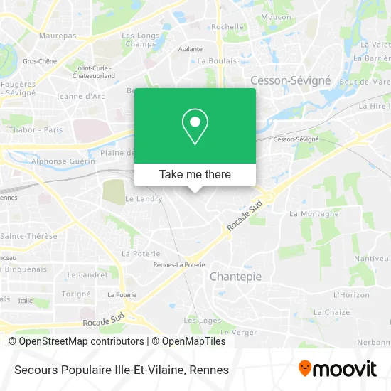 Secours Populaire Ille-Et-Vilaine map
