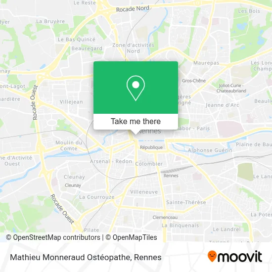 Mathieu Monneraud Ostéopathe map