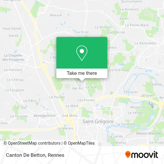 Canton De Betton map