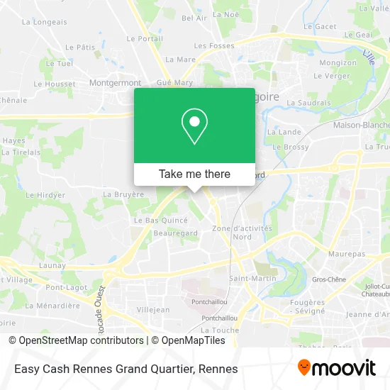 Easy Cash Rennes Grand Quartier map