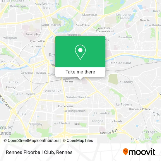 Rennes Floorball Club map