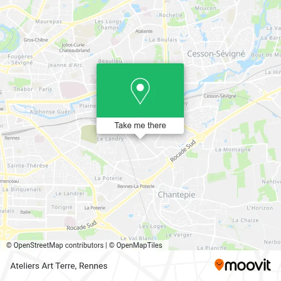 Ateliers Art Terre map