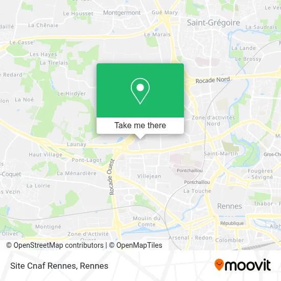 Site Cnaf Rennes map