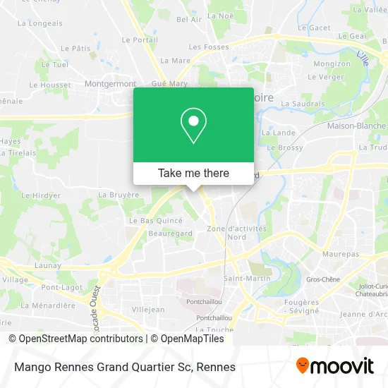 Mango Rennes Grand Quartier Sc map