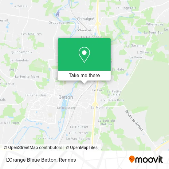 L'Orange Bleue Betton map