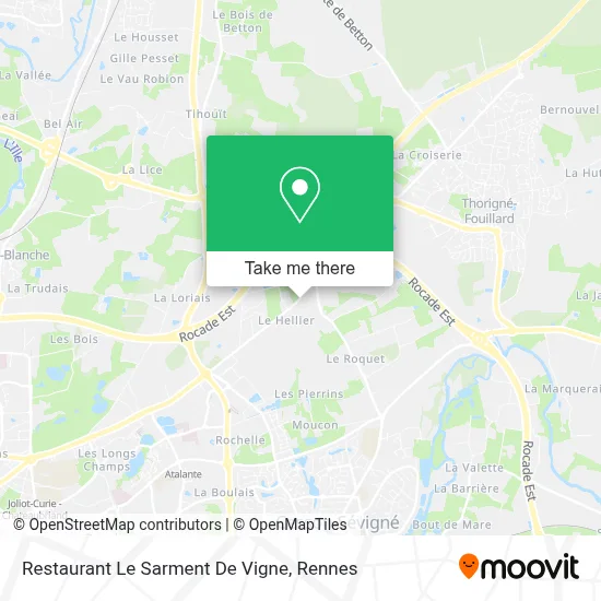 Mapa Restaurant Le Sarment De Vigne