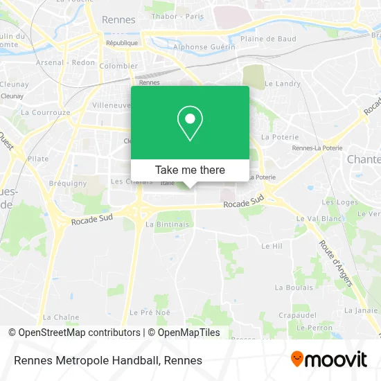 Rennes Metropole Handball map