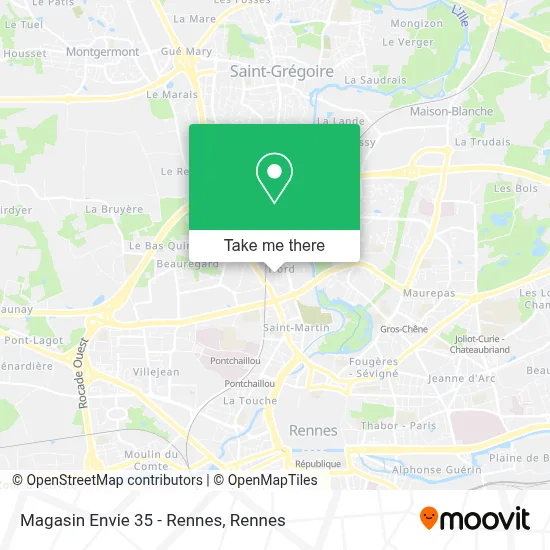 Magasin Envie 35 - Rennes map