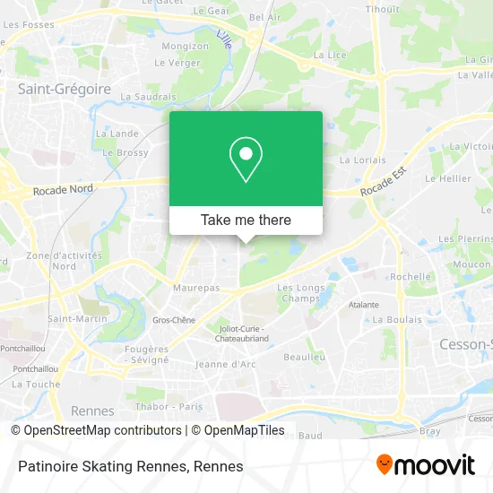 Patinoire Skating Rennes map