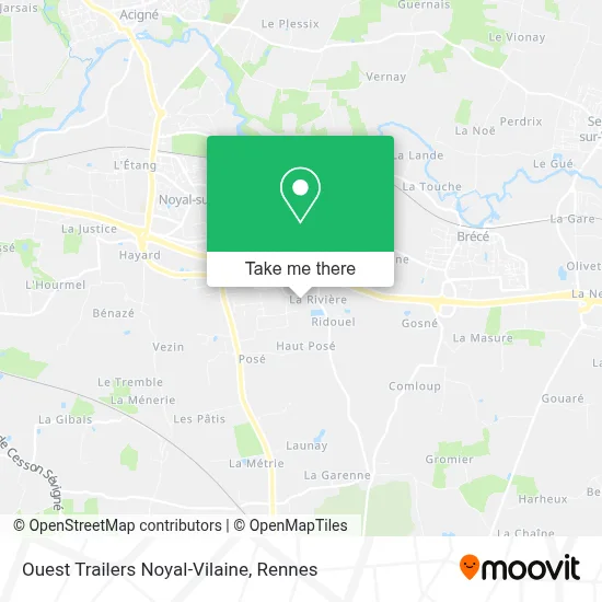 Ouest Trailers Noyal-Vilaine map