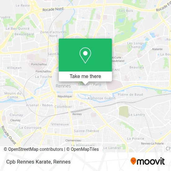 Cpb Rennes Karate map