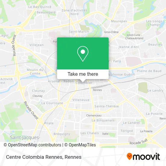 Centre Colombia Rennes map