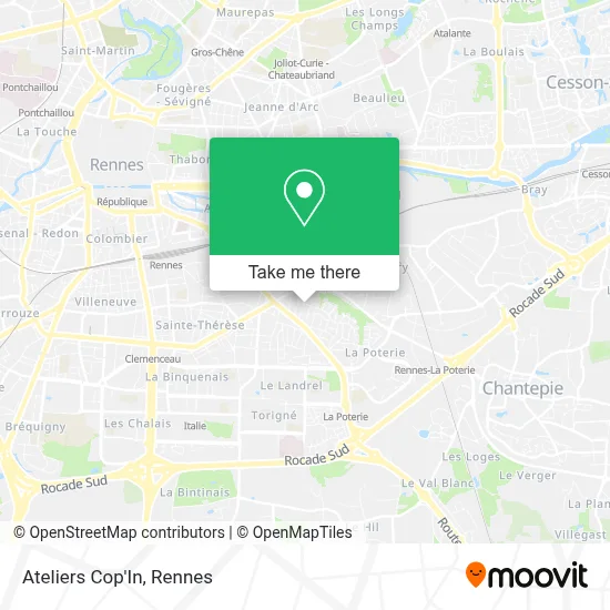 Ateliers Cop'In map