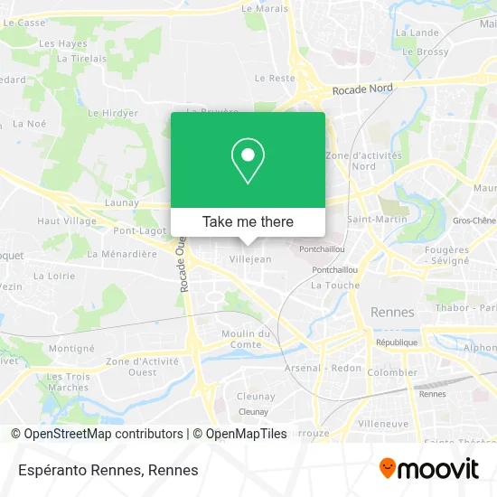 Espéranto Rennes map