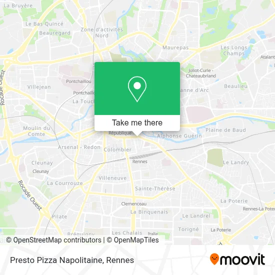 Presto Pizza Napolitaine map