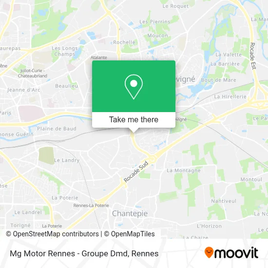 Mg Motor Rennes - Groupe Dmd map