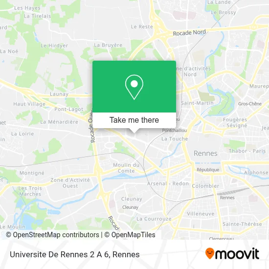Universite De Rennes 2 A 6 map