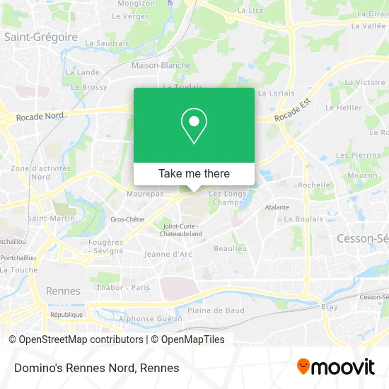 Domino's Rennes Nord map